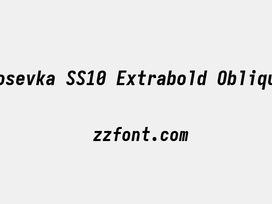 Iosevka SS10 Extrabold Oblique