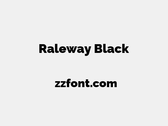 Raleway Black