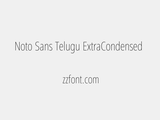 Noto Sans Telugu ExtraCondensed Thin