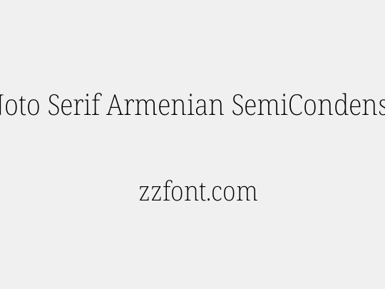 Noto Serif Armenian SemiCondensed ExtraLight