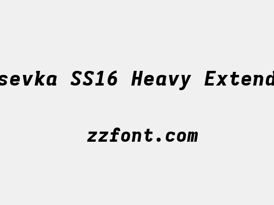 Iosevka SS16 Heavy Extended