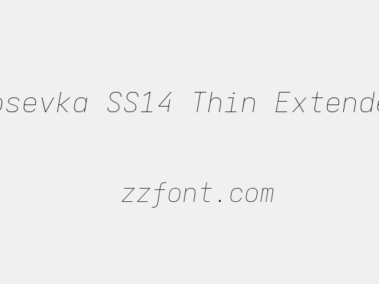 Iosevka SS14 Thin Extended
