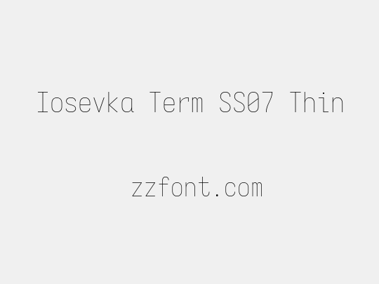 Iosevka Term SS07 Thin