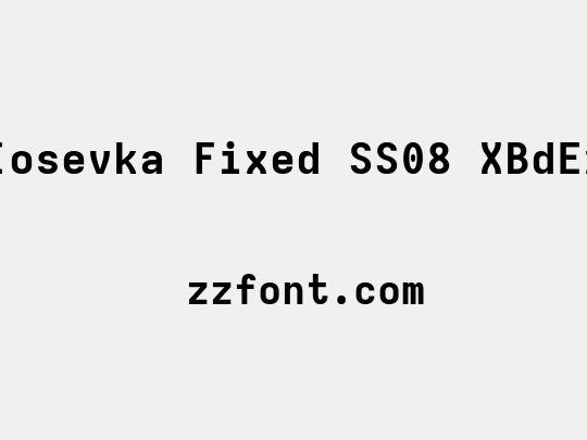 Iosevka Fixed SS08 XBdEx