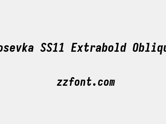 Iosevka SS11 Extrabold Oblique