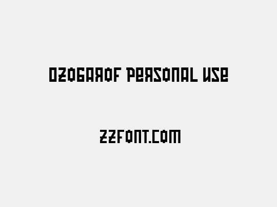 Ozobarof Personal Use