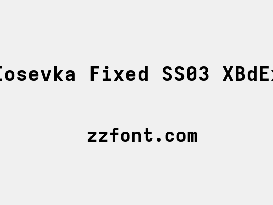 Iosevka Fixed SS03 XBdEx