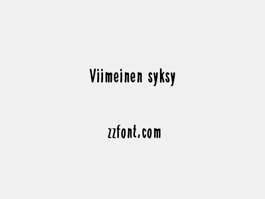 Viimeinen syksy