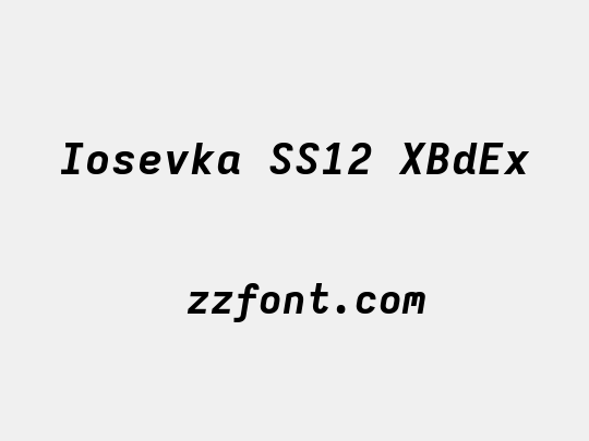 Iosevka SS12 XBdEx
