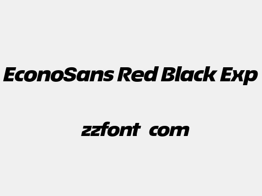 EconoSans Red Black Exp