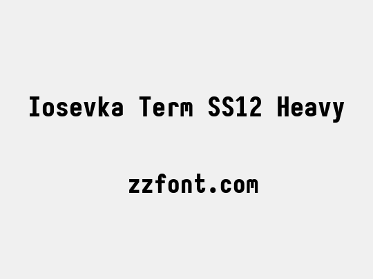 Iosevka Term SS12 Heavy