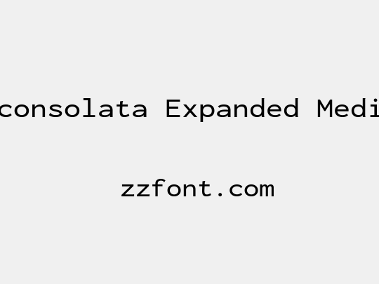 Inconsolata Expanded Medium