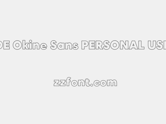 MADE Okine Sans PERSONAL USE Black Outline