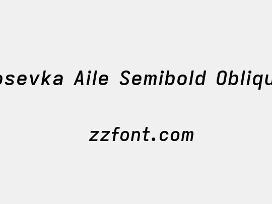 Iosevka Aile Semibold Oblique