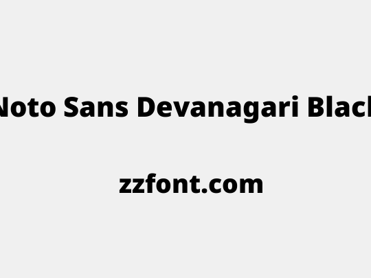 Noto Sans Devanagari Black