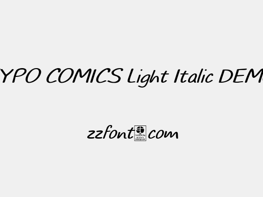 TYPO COMICS Light Italic DEMO