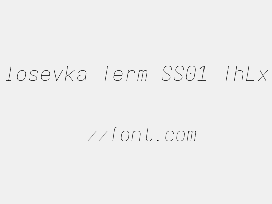 Iosevka Term SS01 ThEx