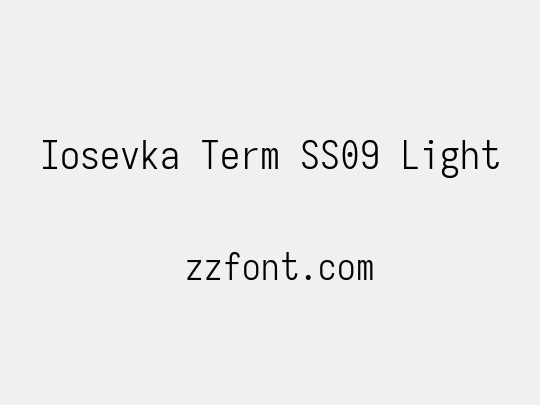 Iosevka Term SS09 Light