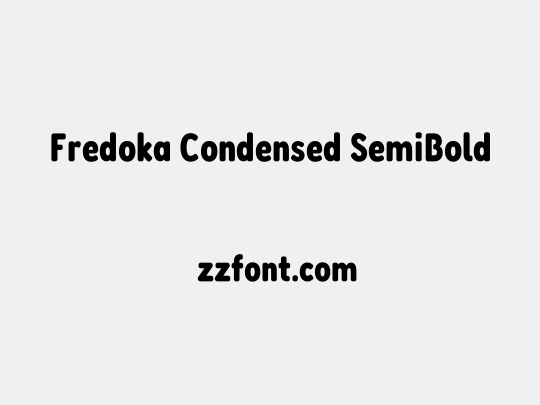 Fredoka Condensed SemiBold