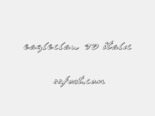 Eagleclaw 3D Italic