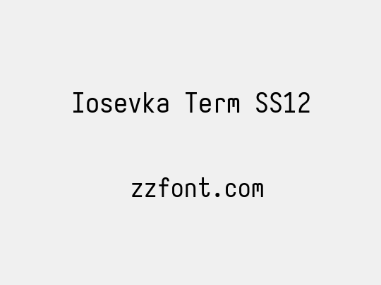 Iosevka Term SS12