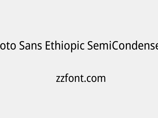 Noto Sans Ethiopic SemiCondensed