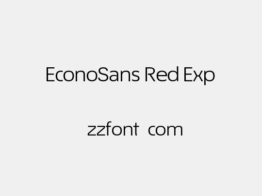 EconoSans Red Exp