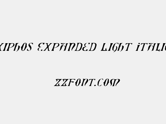 Xiphos Expanded Light Italic