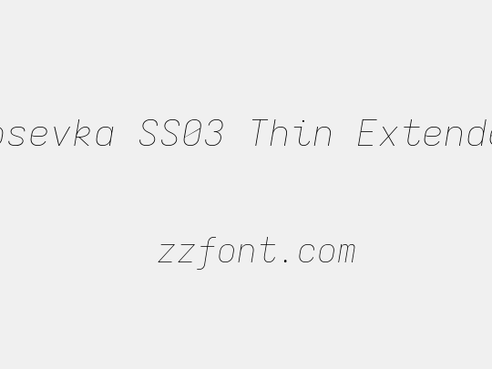 Iosevka SS03 Thin Extended