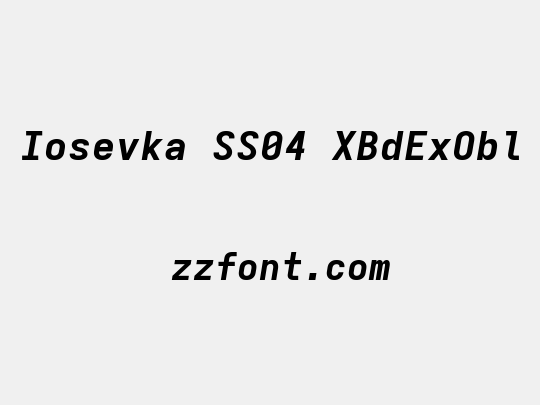 Iosevka SS04 XBdExObl