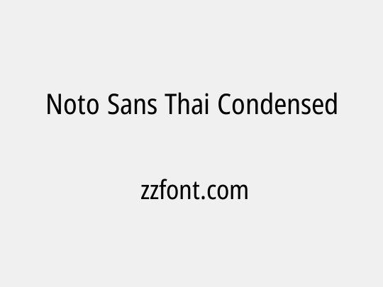Noto Sans Thai Condensed