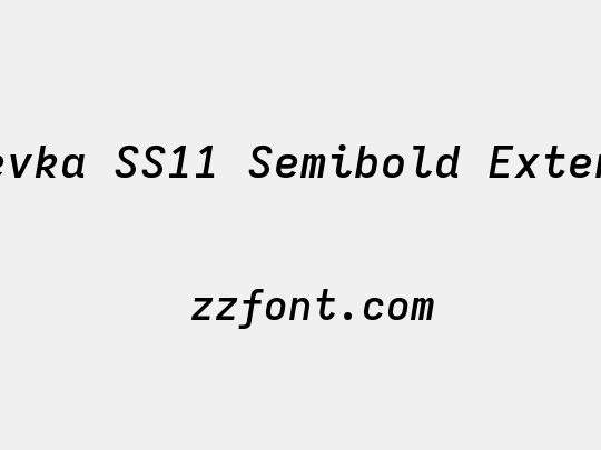 Iosevka SS11 Semibold Extended