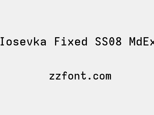 Iosevka Fixed SS08 MdEx