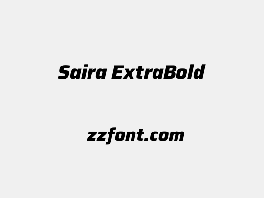 Saira ExtraBold