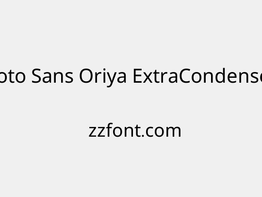 Noto Sans Oriya ExtraCondensed