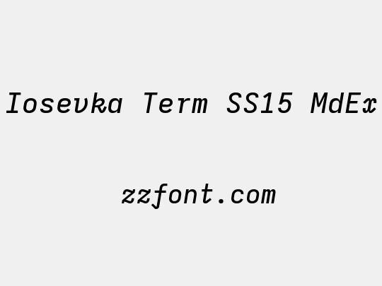 Iosevka Term SS15 MdEx