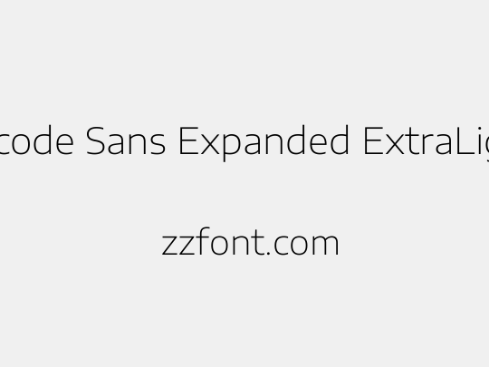 Encode Sans Expanded ExtraLight