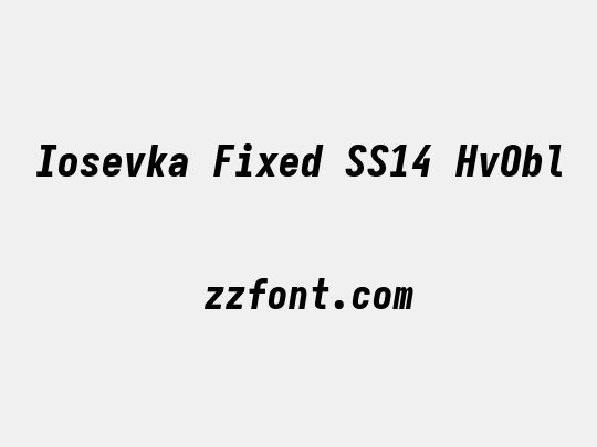 Iosevka Fixed SS14 HvObl