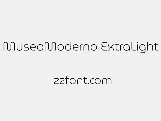 MuseoModerno ExtraLight
