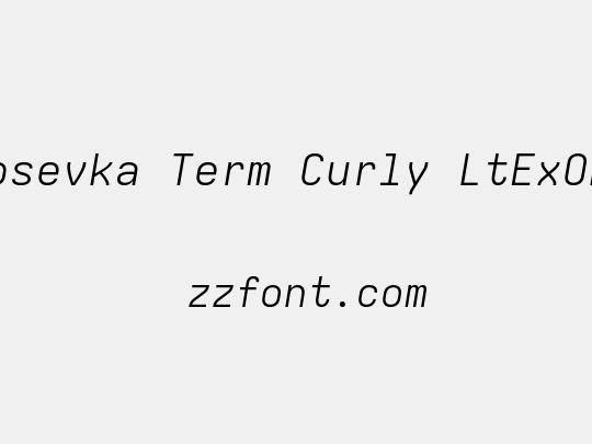 Iosevka Term Curly LtExObl