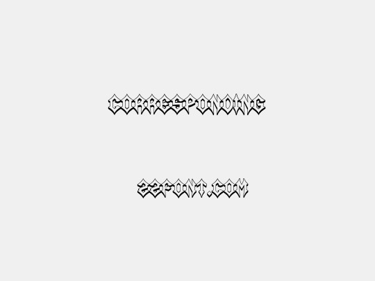 Corresponding