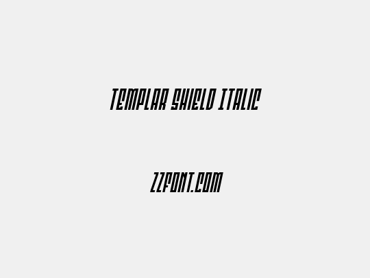 Templar Shield Italic
