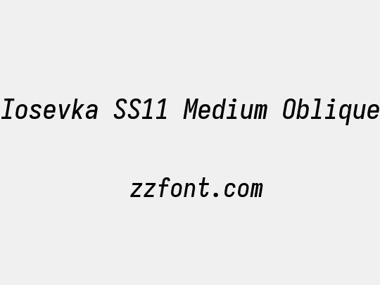 Iosevka SS11 Medium Oblique