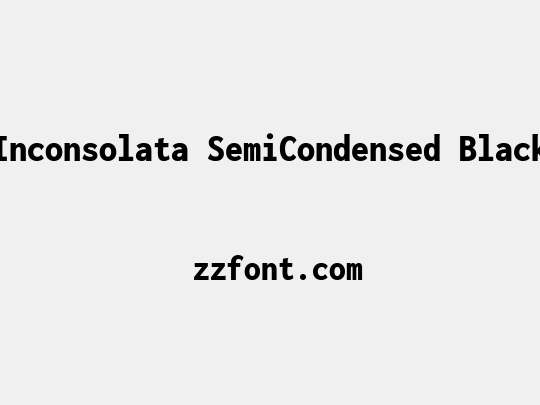 Inconsolata SemiCondensed Black