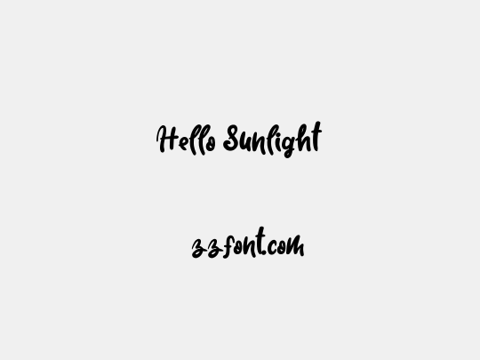 Hello Sunlight