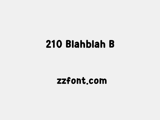 210 Blahblah B