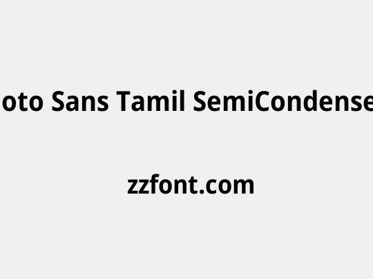 Noto Sans Tamil SemiCondensed