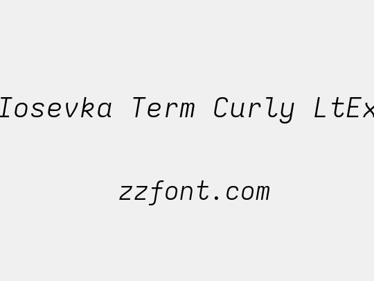 Iosevka Term Curly LtEx