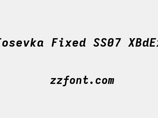 Iosevka Fixed SS07 XBdEx