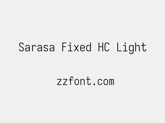 Sarasa Fixed HC Light
